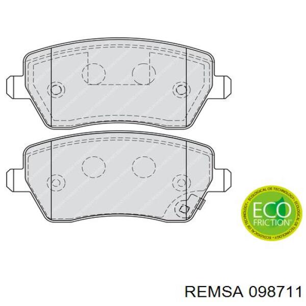Купити 098711 Remsa Колодки гальмівні передні, дискові