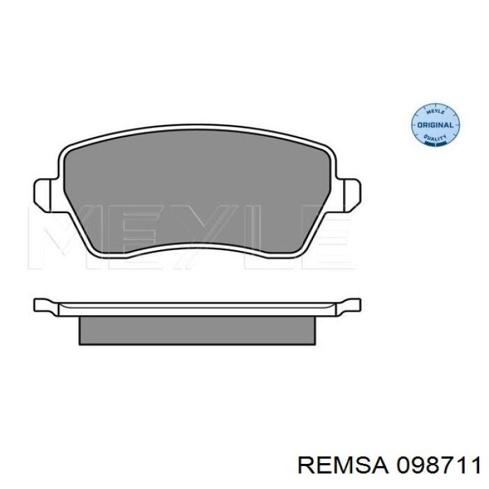 Купити 098711 Remsa Колодки гальмівні передні, дискові
