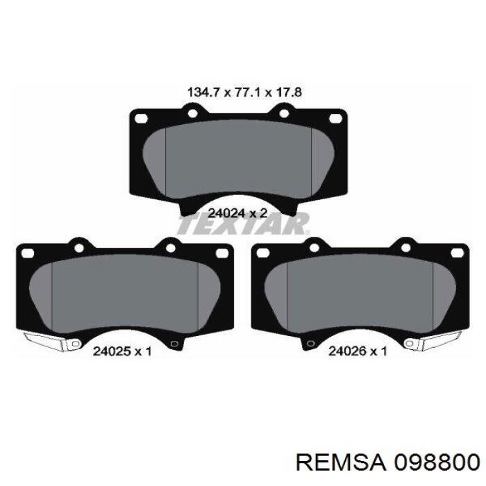 Гальмівні колодки Remsa 098800 ціна, від 33.03 USD