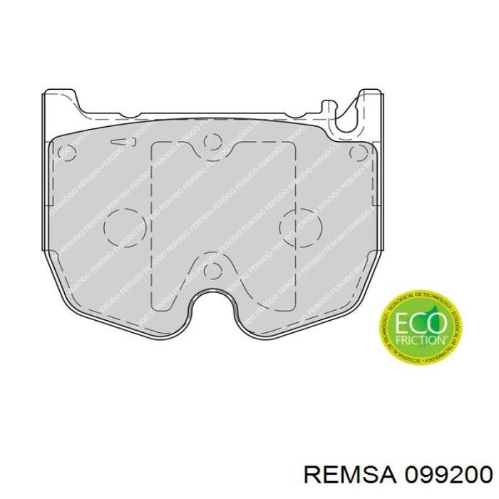 Купити 099200 Remsa Колодки гальмівні передні, дискові