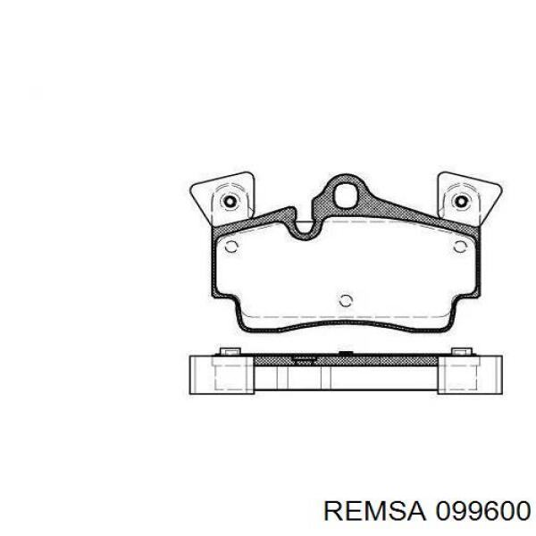 Задні гальмівні колодки 099600 Remsa
