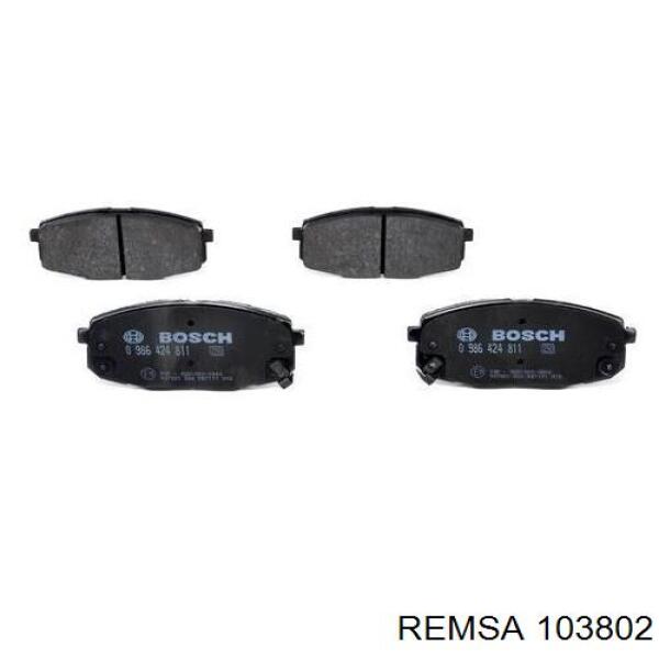 Передні тормозні колодки 103802 Remsa