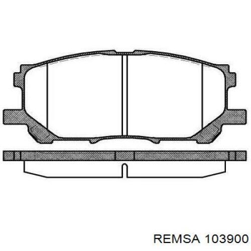 Колодки гальмівні передні, дискові 103900 Remsa