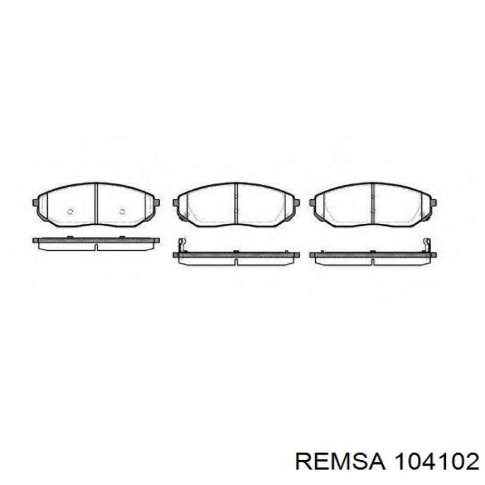 104102 Remsa колодки гальмівні передні, дискові