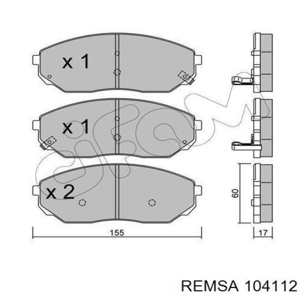 Тормозні колодки Remsa 104112