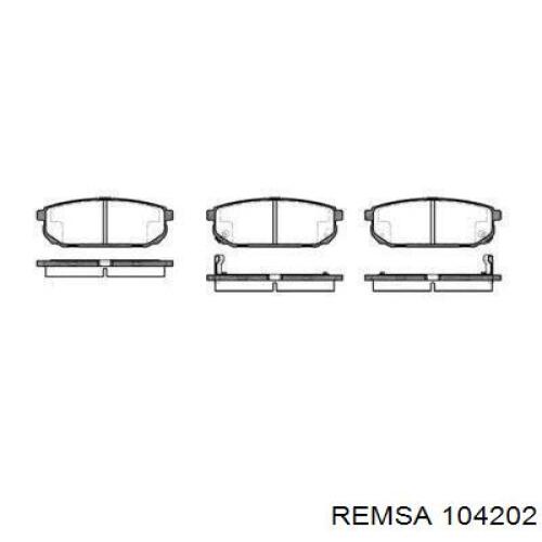 104202 Remsa колодки гальмові задні, дискові
