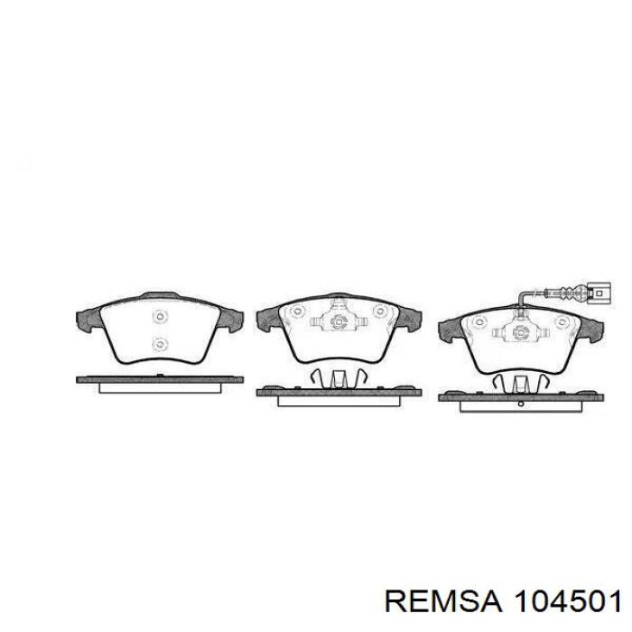 104501 Remsa колодки гальмівні передні, дискові