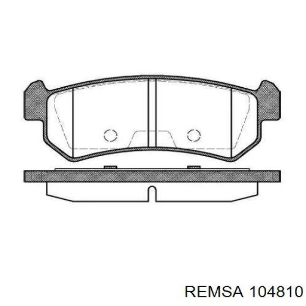 Задні гальмівні колодки Remsa 104810 ціна, від 17.40 USD