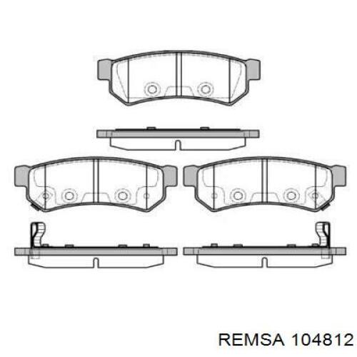 Задні гальмівні колодки Remsa 104812 ціна, від 20.09 USD