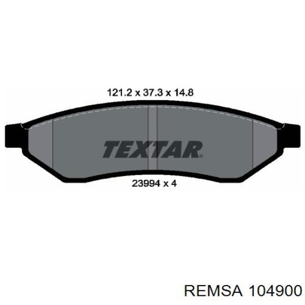 104900 Remsa колодки гальмові задні, дискові
