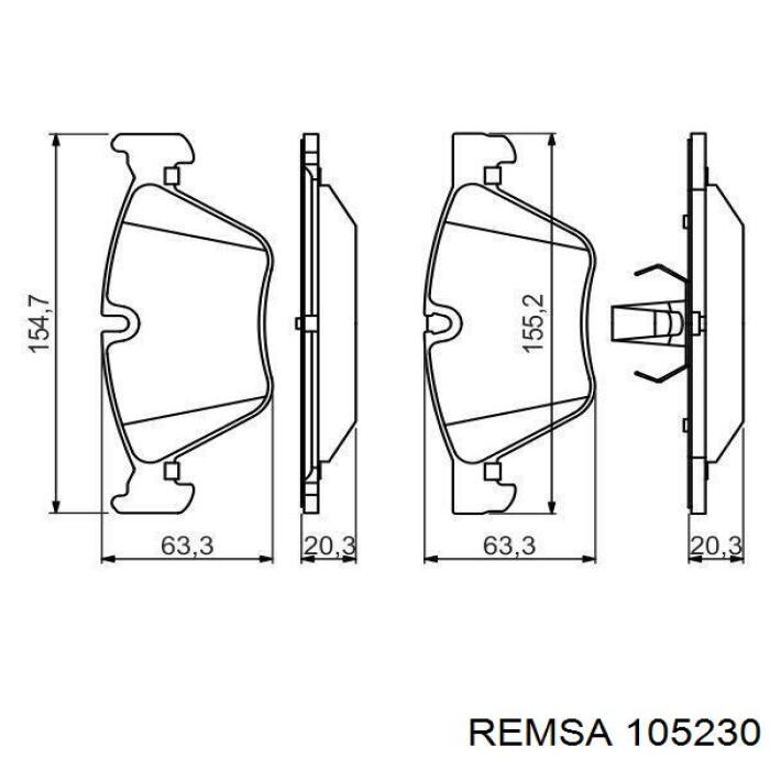 Тормозні колодки Remsa 105230
