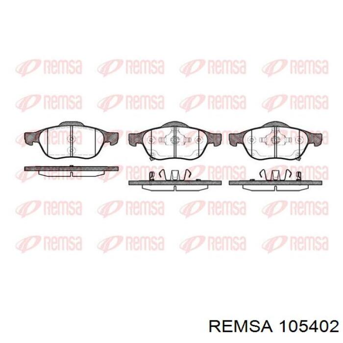 105402 Remsa колодки гальмівні передні, дискові