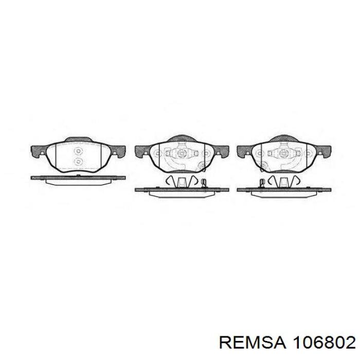 Гальмівні колодки Remsa 106802 ціна, від 32.13 USD