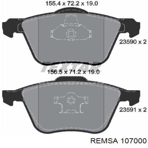 Гальмівні колодки Remsa 107000 ціна, від 38.59 USD