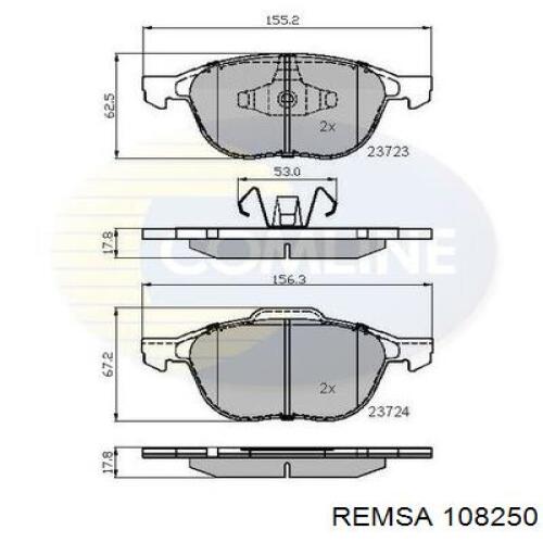Гальмівні колодки Remsa 108250 ціна, від 29.99 USD
