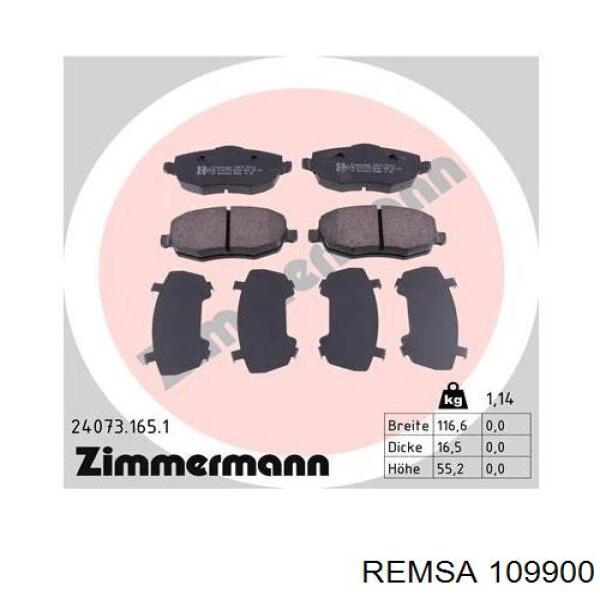 Тормозні колодки Remsa 109900