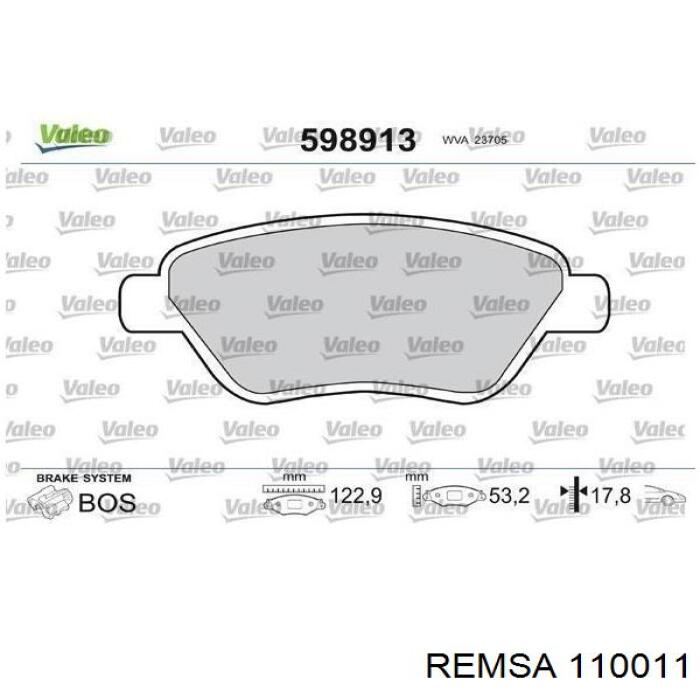 Тормозні колодки Remsa 110011