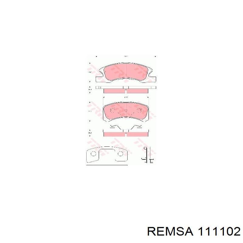 Тормозні колодки Remsa 111102