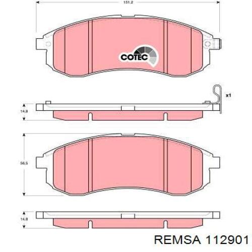 Тормозні колодки Remsa 112901