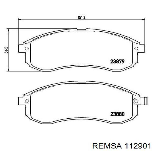 Передні тормозні колодки 112901 Remsa