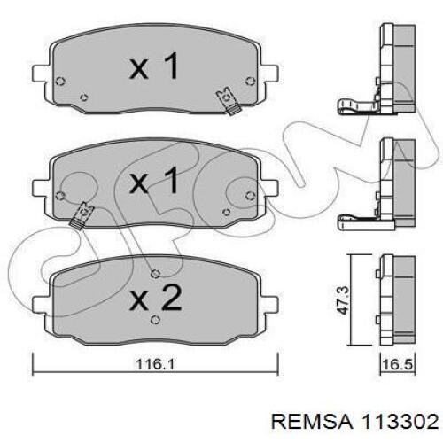 Передні тормозні колодки 113302 Remsa