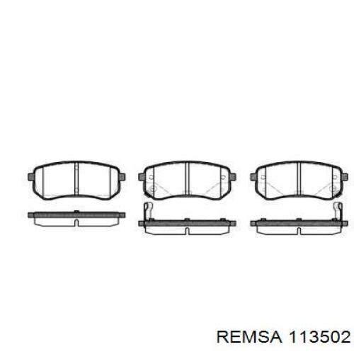 113502 Remsa Колодки гальмівні задні, дискові