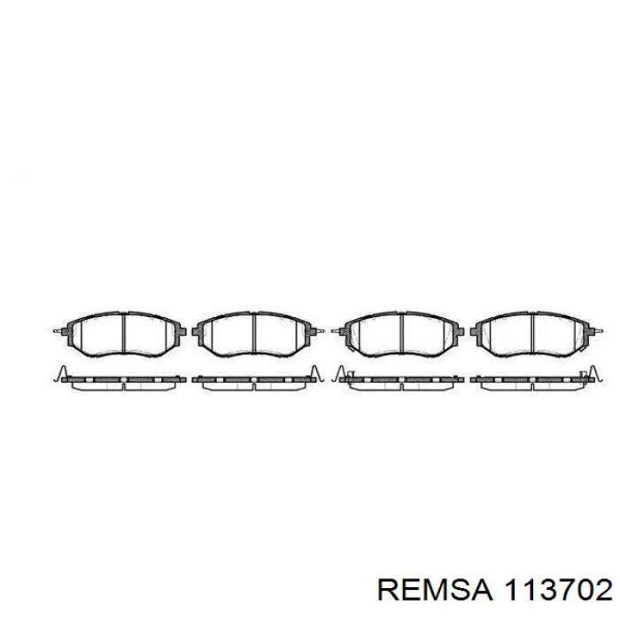 113702 Remsa колодки гальмівні передні, дискові