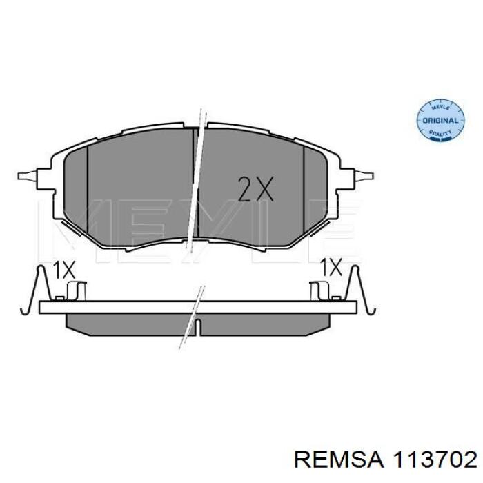 Гальмівні колодки Remsa 113702 ціна, від 40.75 USD