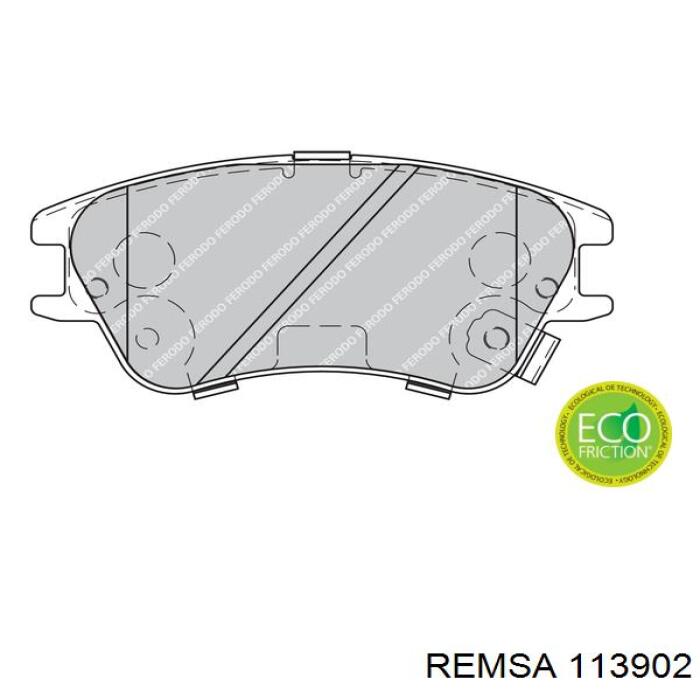 113902 Remsa Передні гальмівні колодки