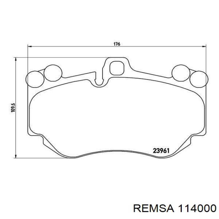 114000 Remsa колодки гальмівні передні, дискові
