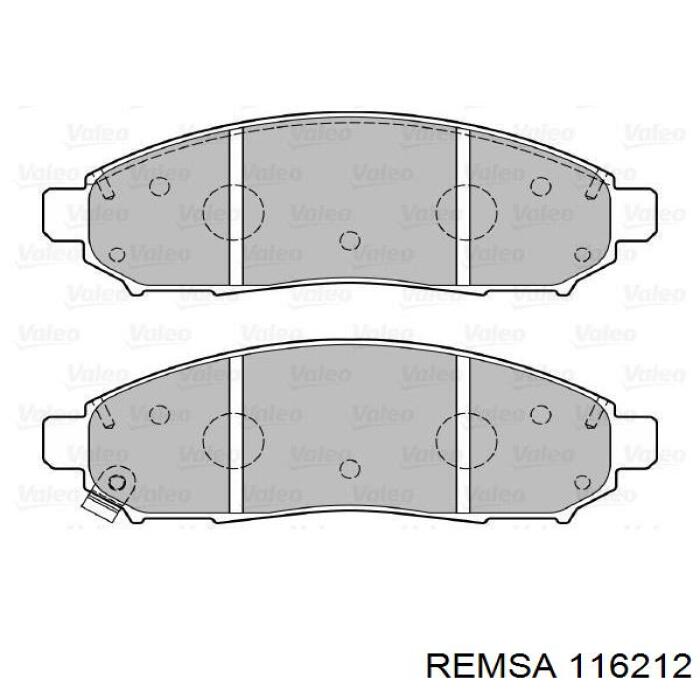 Гальмівні колодки Remsa 116212 ціна, від 27.56 USD