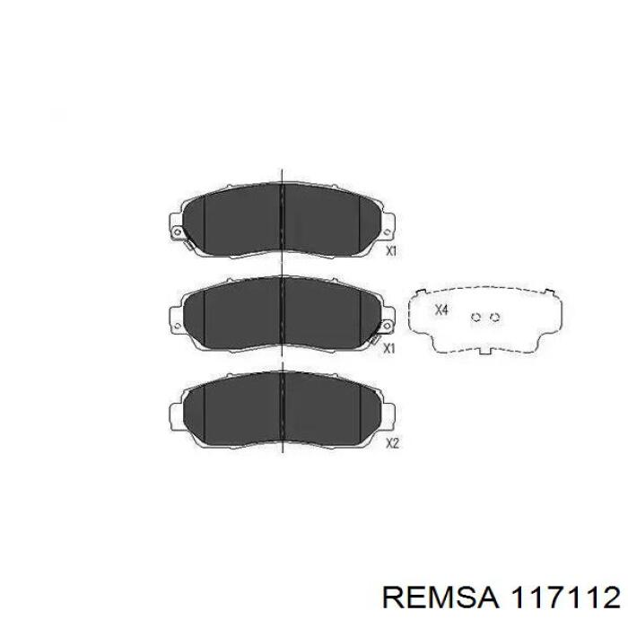 Тормозні колодки Remsa 117112