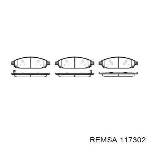 117302 Remsa колодки гальмівні передні, дискові
