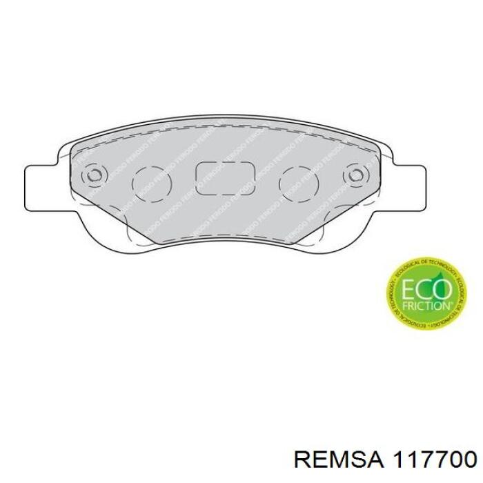 Тормозні колодки Remsa 117700