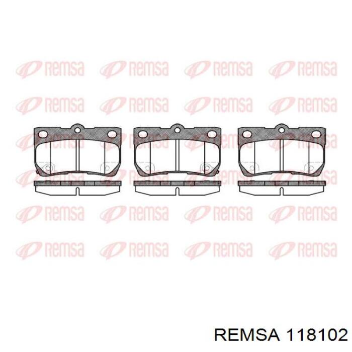 Задні гальмівні колодки Remsa 118102 ціна, від 23.39 USD