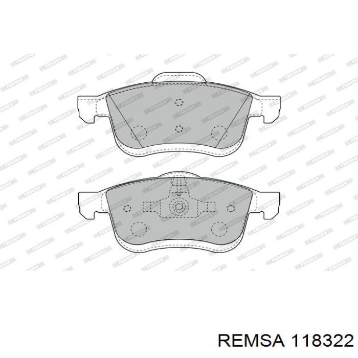Гальмівні колодки Remsa 118322 ціна, від 34.53 USD