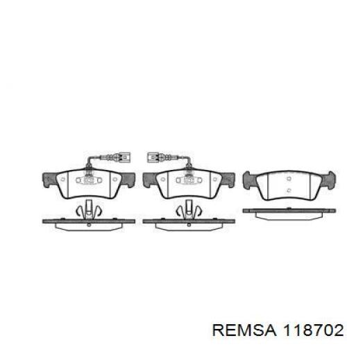 Задні гальмівні колодки 118702 Remsa
