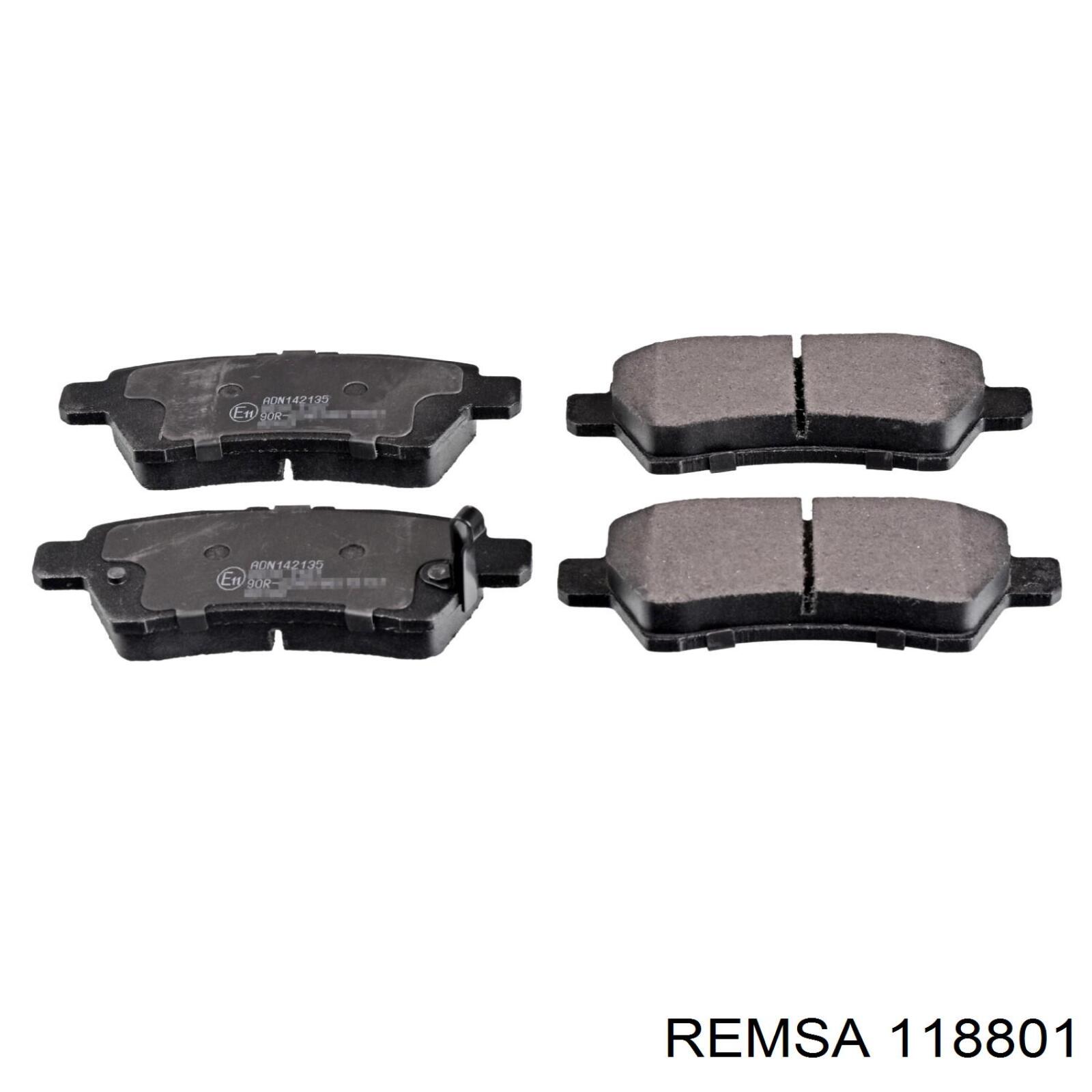 Задні гальмівні колодки Remsa 118801 ціна, від 21.22 USD