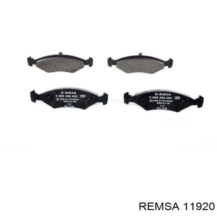 11920 Remsa колодки гальмівні передні, дискові