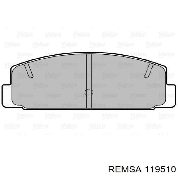 Задні гальмівні колодки Remsa 119510 ціна, від 22.33 USD