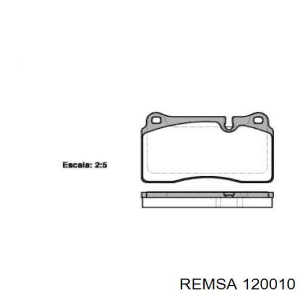 Колодки гальмівні передні, дискові 120010 Remsa