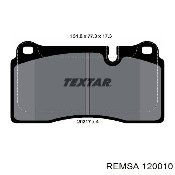 Гальмівні колодки Remsa 120010 ціна, від 37.86 USD