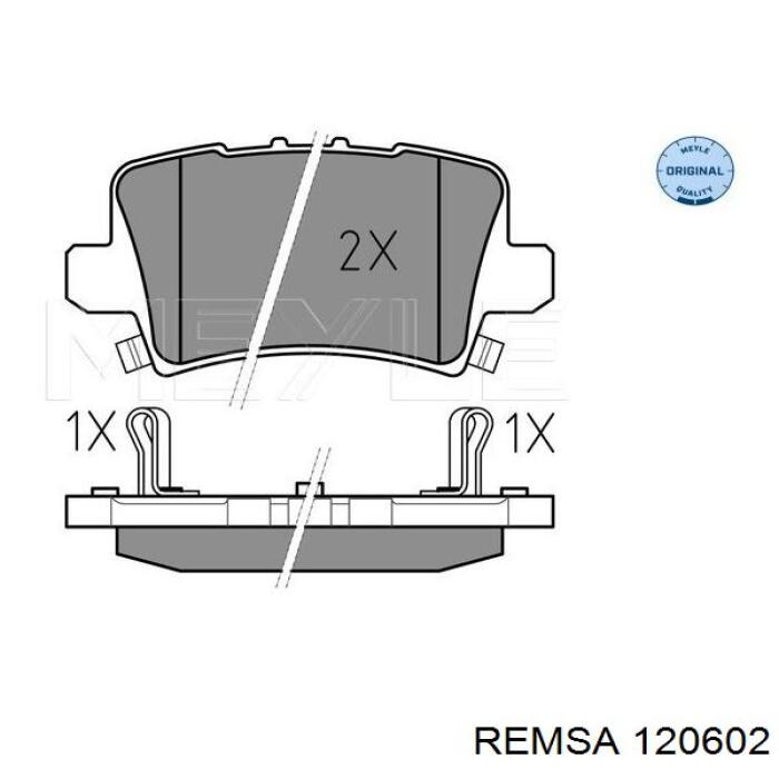 Задні дискові колодки Remsa 120602