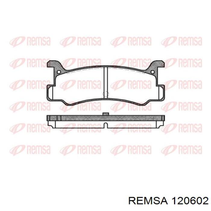 120602 Remsa колодки гальмові задні, дискові