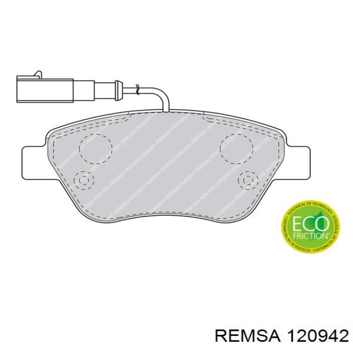 Задні дискові колодки Remsa 120942