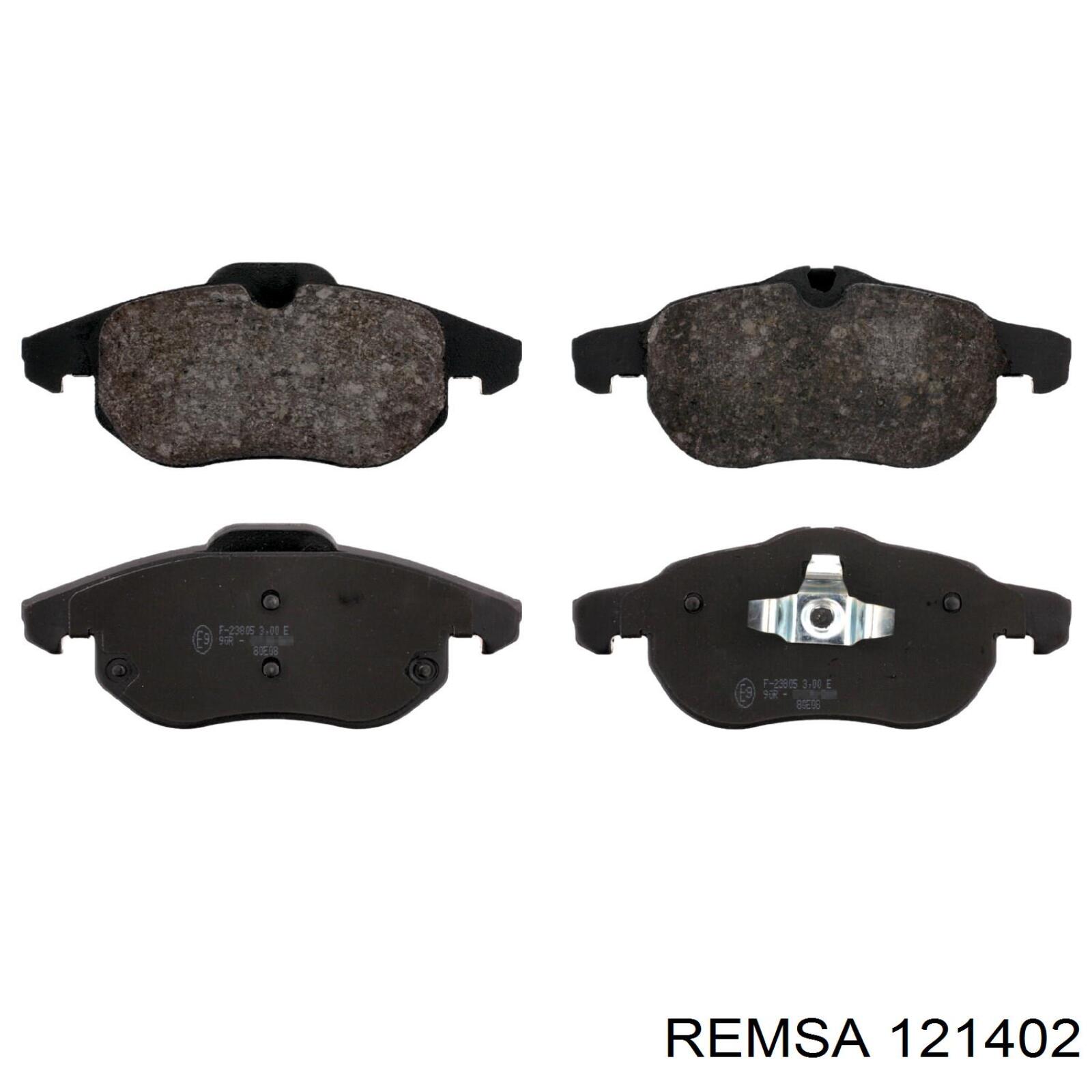 121402 Remsa колодки гальмівні передні, дискові