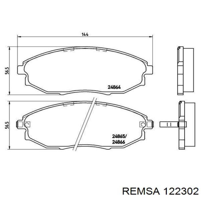 Гальмівні колодки Remsa 122302 ціна, від 23.42 USD
