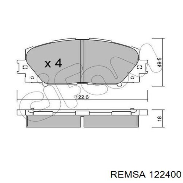 Тормозні колодки Remsa 122400