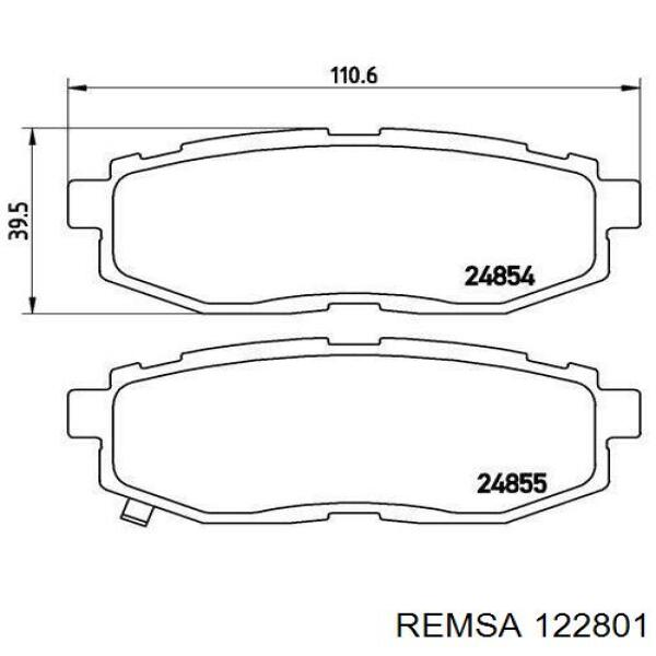 Купити 122801 Remsa Задні колодки
