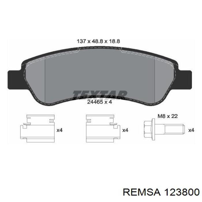 Задні гальмівні колодки Remsa 123800 ціна, від 22.03 USD